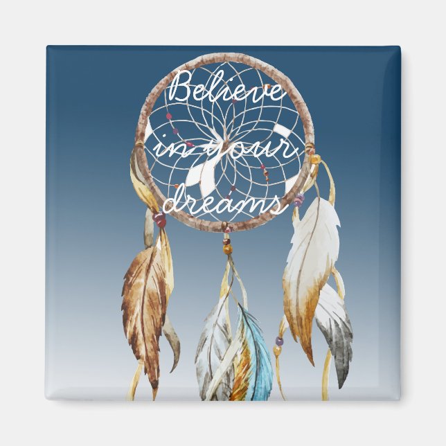Navy Blue Ombre Dream catcher  Magnet (Front)