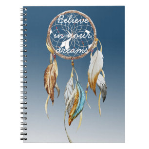 Navy Blue Ombre Dream catcher Notebook