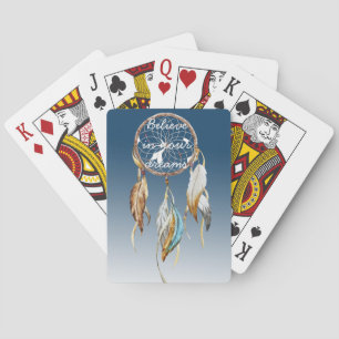 Navy Blue Ombre Dream catcher Playing Cards