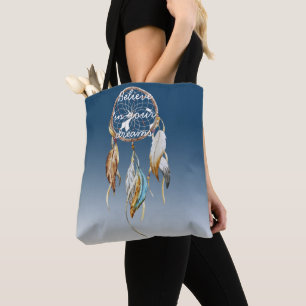 Navy Blue Ombre Dream catcher  Tote Bag