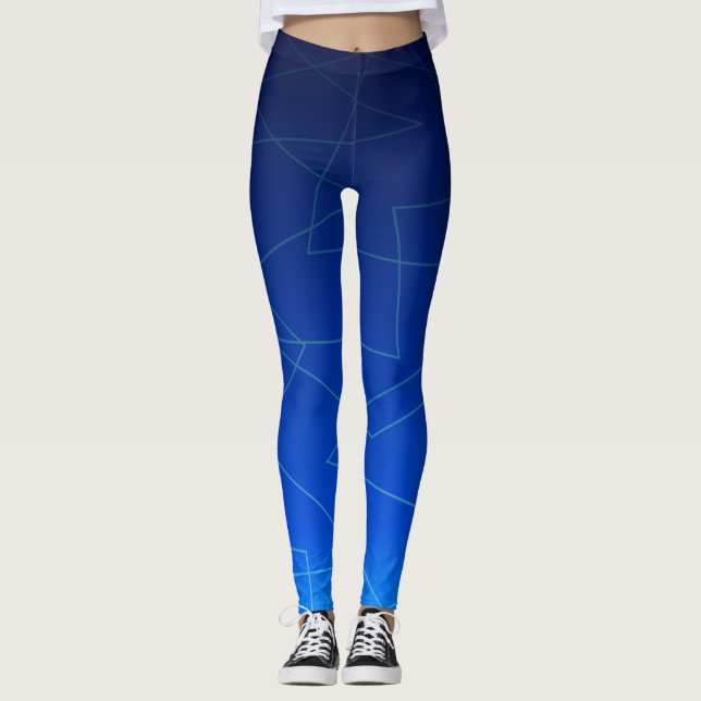 Navy blue ombre gradient leggings (Front)