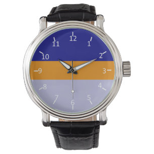 Navy Blue, Orange, and Periwinkle Watch