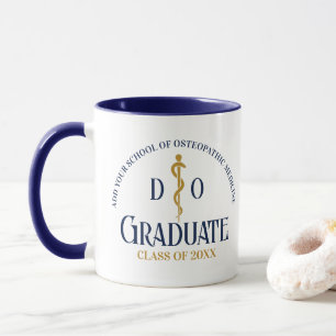 Navy Blue Osteopathic Medical School Graduation Mug