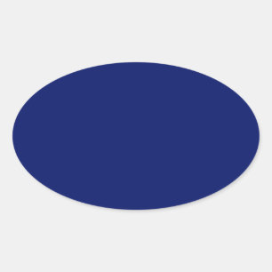 Navy Blue Oval Sticker
