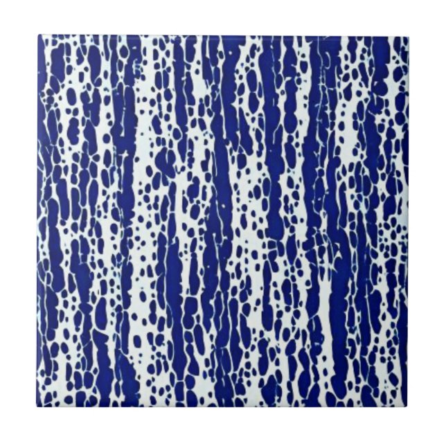 Navy blue pattern tile (Front)