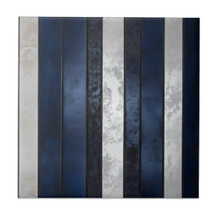 Navy Blue Pattern Tile