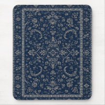 Navy Blue Persian Floral 