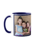 Navy Blue Personalise PHOTO TEMPLATE Gift Coffee