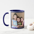 Navy Blue Personalise PHOTO TEMPLATE Gift Coffee
