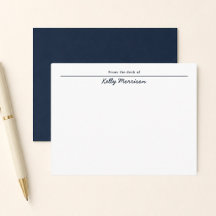 Navy Blue Personalised From the Desk Of