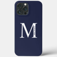 Navy Blue Personalised Monogram and Name