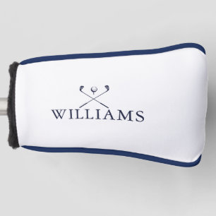 Navy Blue Personalised Name Golf Clubs Head Cover