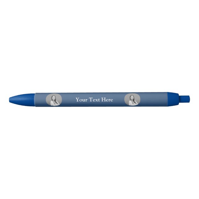 Navy Blue Personalised Name Pen Elegant Style (Front)