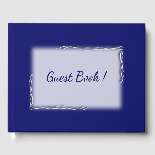 Navy Blue Personalised Spine Guest Book