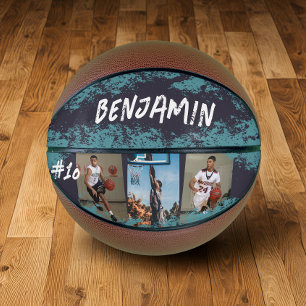 Navy & Blue Photo Personalised  Basketball
