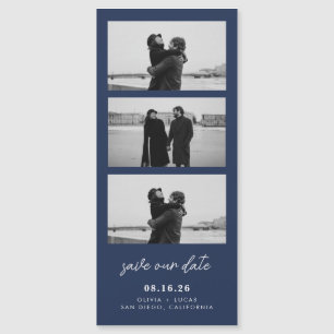 Navy Blue Photo Strip Magnetic Wedding