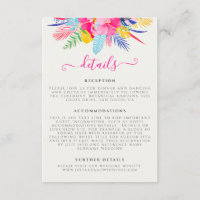 Navy Blue Pink Wild Rain Forest Evergreen Wedding