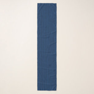 Navy blue pinstripes scarf