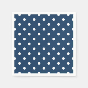 Navy Blue Polka Dot Napkin