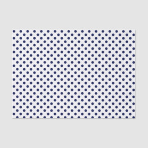Navy Blue Polka Dot on White Tissue Paper