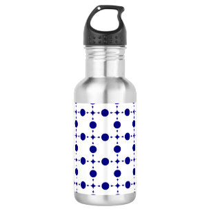 Navy Blue Polka Dots, Polka Dot Pattern, Dots 532 Ml Water Bottle