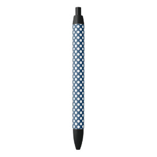 Navy Blue Polka Dots, Polka Dot Pattern, Dots Black Ink Pen