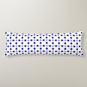Navy Blue Polka Dots, Polka Dot Pattern, Dots Body Cushion