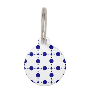 Navy Blue Polka Dots, Polka Dot Pattern, Dots Pet Tag
