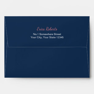 Navy Blue Pre-Addressed 5X7 Envelopes