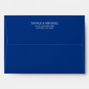 Navy Blue Pre-Addressed A7 Envelope