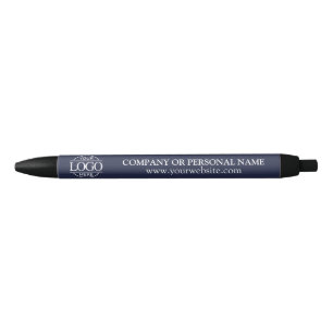 Navy Blue Professional Branding Corporate Logo Ink Pen