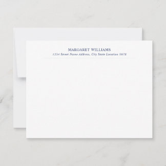 Navy Blue Professional Name Address Card