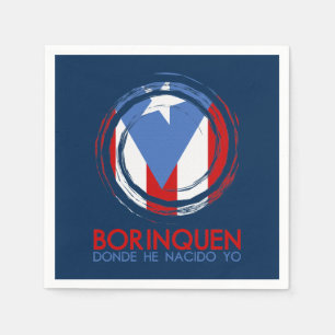 Navy Blue Puerto Rico Borinquen Napkin