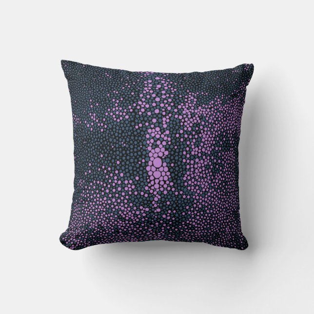 Navy blue & Purple Shagreen Cushion (Front)