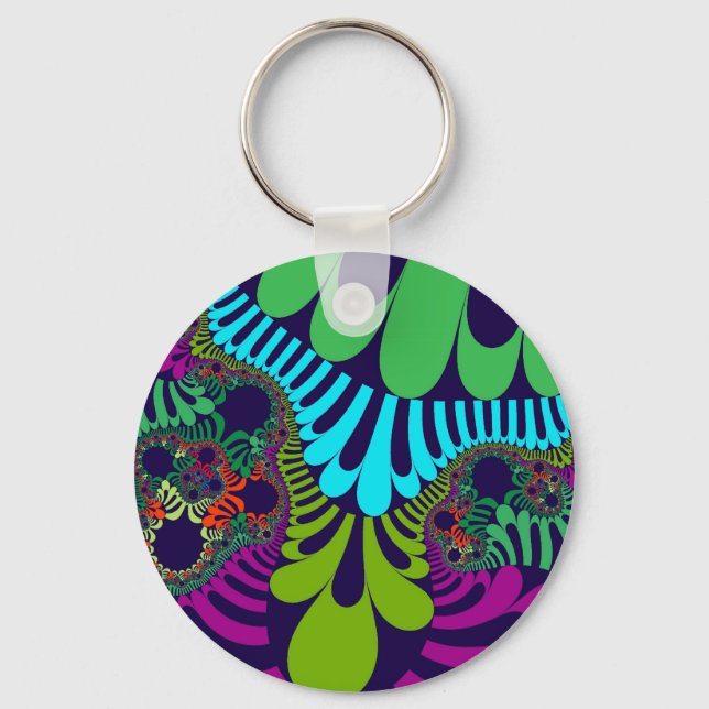 Navy Blue Rainbow Mod Key Ring (Front)