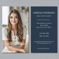 Navy Blue Real Estate Agent Photo Professional