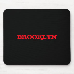 Navy Blue Red Brooklyn New York City Nyc Mens _1  Mouse Mat