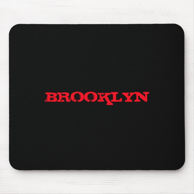 Navy Blue Red Brooklyn New York City Nyc Mens _1  Mouse Mat (Front)
