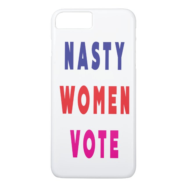 Navy Blue Red Pink Magenta Nasty Women Vote Case-Mate iPhone Case (Back)