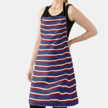 Navy Blue Red Stripe Pattern