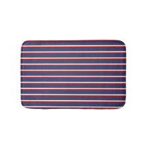 Navy Blue Red Striped Chic Modern Vertical Lines