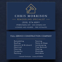 Navy Blue Remodeling Specialist Construction