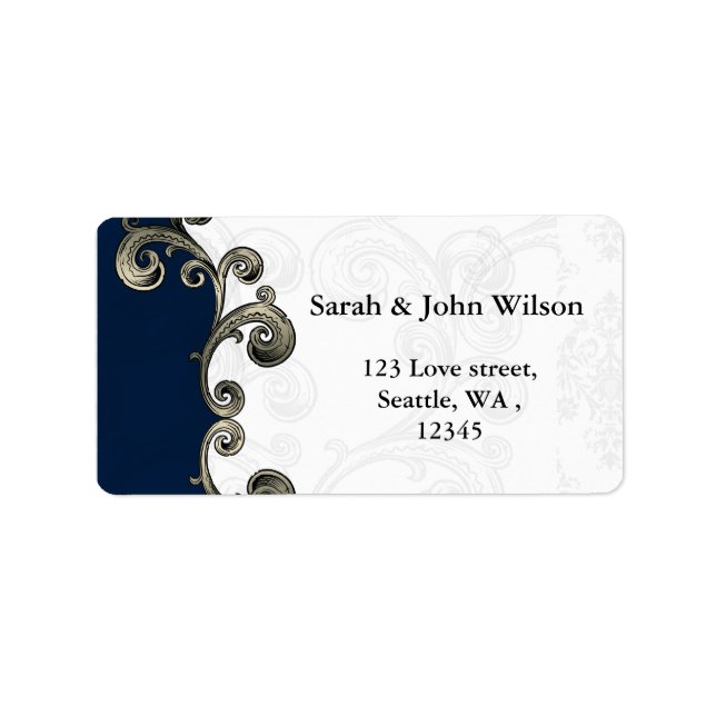 "navy blue" return address label (Front)