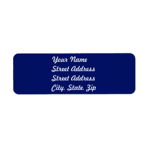 Navy Blue Return Address Sticker