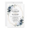 Navy Blue Rose Boho Geometric Wedding