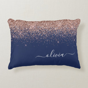 Navy and rose gold cushions hotsell