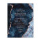 Navy Blue Rose Gold Foil Agate Wedding Invitations