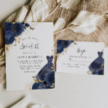 Navy Blue Roses & Dress Gold Sweet 16 Party Invitation<br><div class="desc">Navy Blue Roses & Dress Gold Sweet 16 Party Invitation

More elegant floral designs in our store!

See matching collection in our store</div>