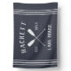 Navy Blue Rustic Oars Personalised Lake House