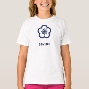 Navy Blue Sakura Blossom T-Shirt
